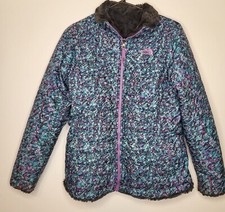 The North Face Puffer Girls Gray Reversible Faux Fur XL 18 Coat
