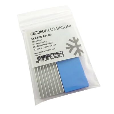EC360  ALUMINUM M.2 SSD Cooler Kühlkörper I M.2 2280 NVMe SSD-Kühler I Heatsink