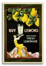 1920s Buy Lemons - Make Lemonde Vintage Style Poster - 24x36