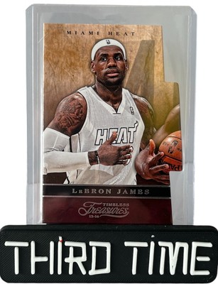 2013-14 Panini Timeless Treasures Lebron James 3-Piece Puzzle Die-Cut Heat SP