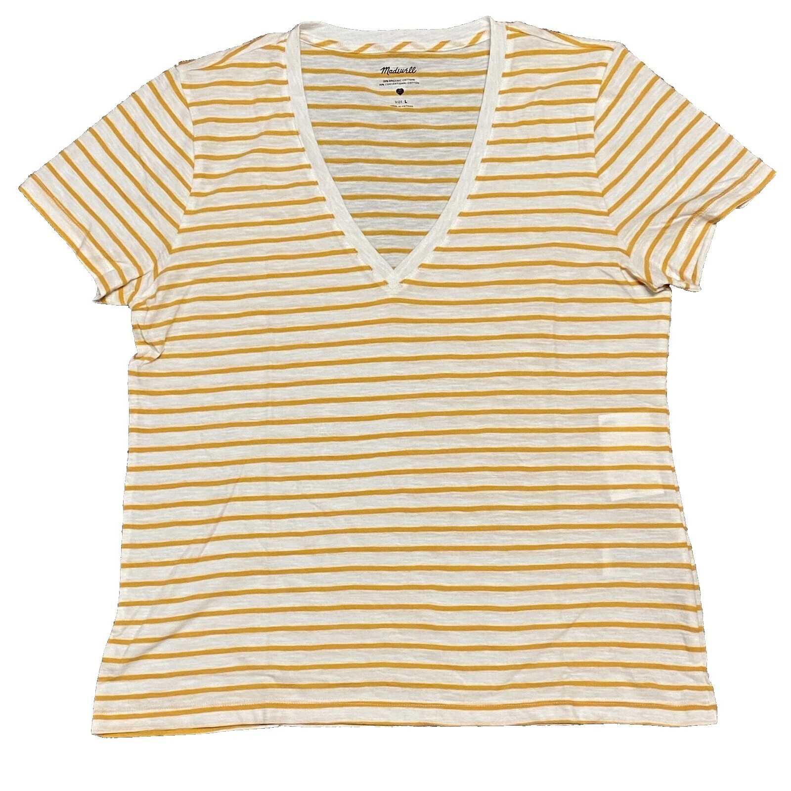 Size L Striped Regular Size Tops for Women