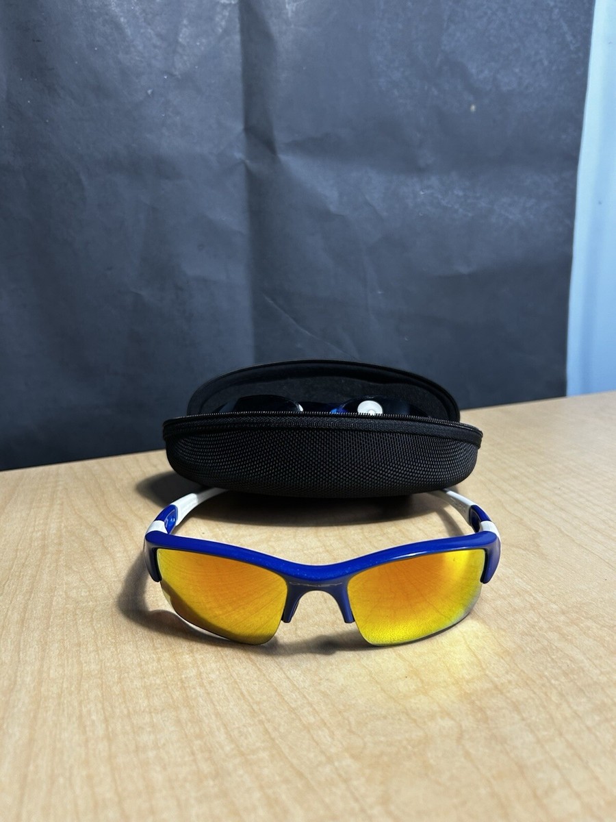 Oakley Flak 2.0 Blue White Sunglasses Y2K Gold Irridescent