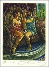 Kirnitskiy Sergey 2008 Exlibris C4 Mythology Odysseus and Circe Erotic Pig 160