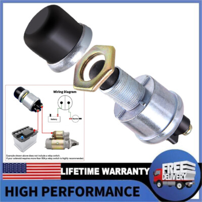 12V DC For Marine Heavy-Duty Start Momentary Push-Button Starter Switch 50 Amp