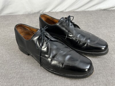 Allen Edmonds Burton Mens size 10.5 Black Derby oxfords shoes Allen Edmonds Burton Mens Black Leather Apron Toe Lace Up  main image 4