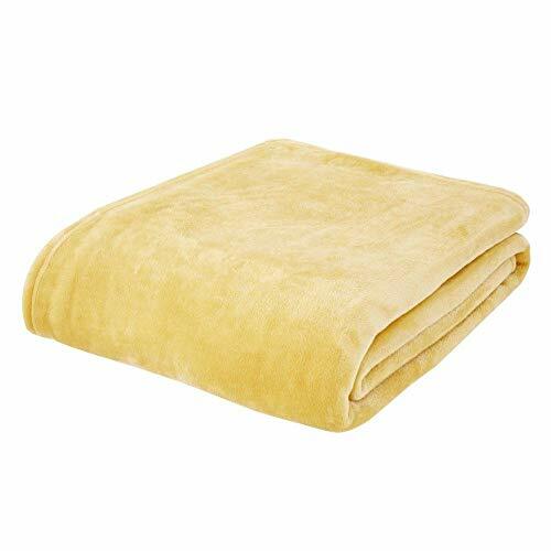 Catherine Lansfield Extra Large Raschel Velvet Throw (Ochre 200 x 240cm)