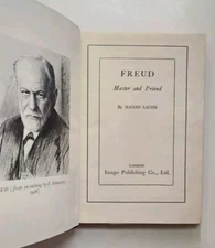 Freud: Master and Friend - Hanns Sachs, 1945 edition Sigmund Freud HC Psychology