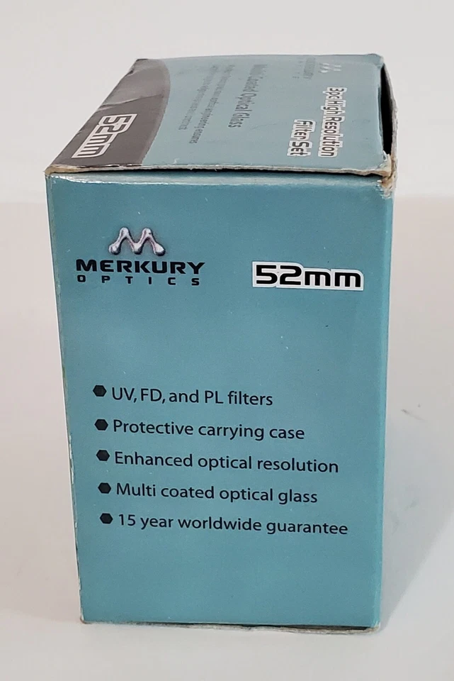 Merkury Mercury Optics 3-Piece 52mm High Resolution Filter Set New in Box - Image 2 of 4