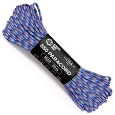 Atwood Rope MFG 550 Paracord 100 Feet 7-Strand Core Nylon Parachute Cord Nebula