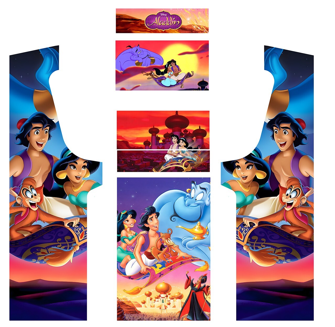 Stickers Aladdin pour borne d'arcade MAME pour renover un meuble retro use