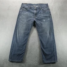 Levis 569 Jeans Mens 36x30 Blue Loose Straight Mid Rise Dark Wash Denim a
