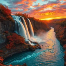 Digital Picture of Beautiful Waterfall printable file