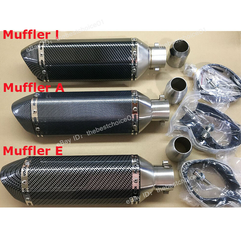 For Yamaha XMAX250 XMAX300 2017-2020 Exhaust Middle Link Pipe Muffler Black Tips