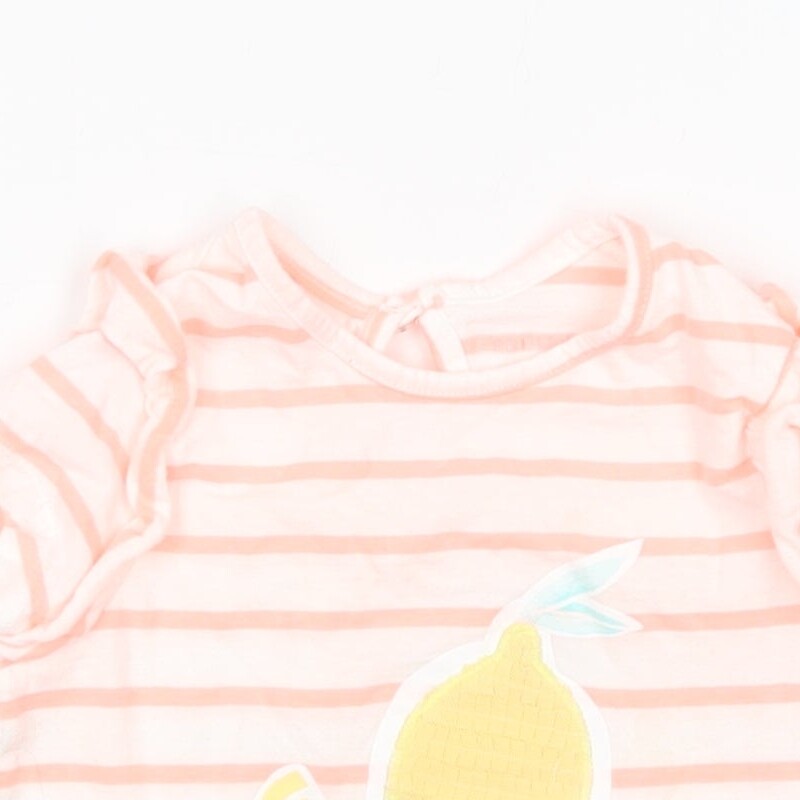Primark Girls Striped Cotton Blend T-Shirt Size 18-24 Months image 5