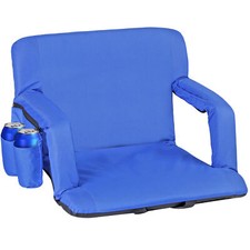 Extra Wide Stadium Seats for Bleachers with Back Support 600D Waterproof Blue