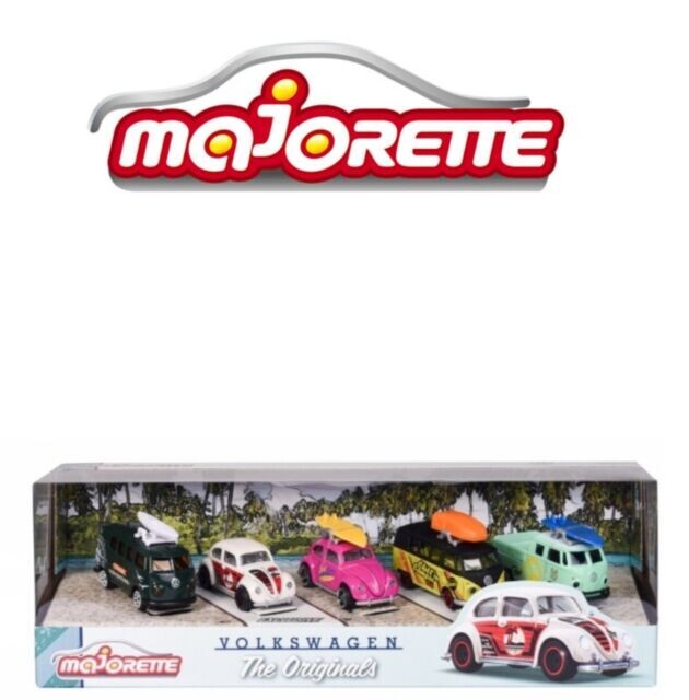 Coffret 5 véhicules Volkswagen The Originals, finition métal premium Majorette