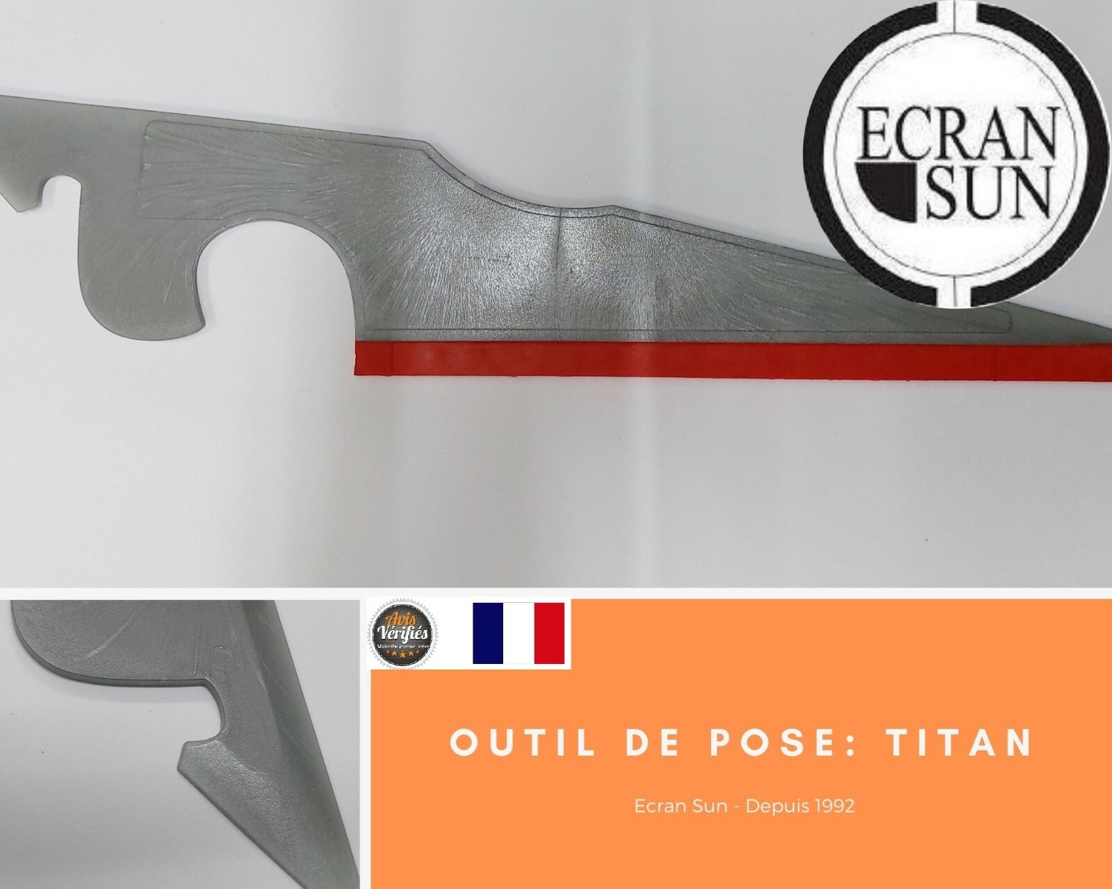 Outil de pose vitre teintée 187 éliminer les bulles d'air avec la raclette Titan