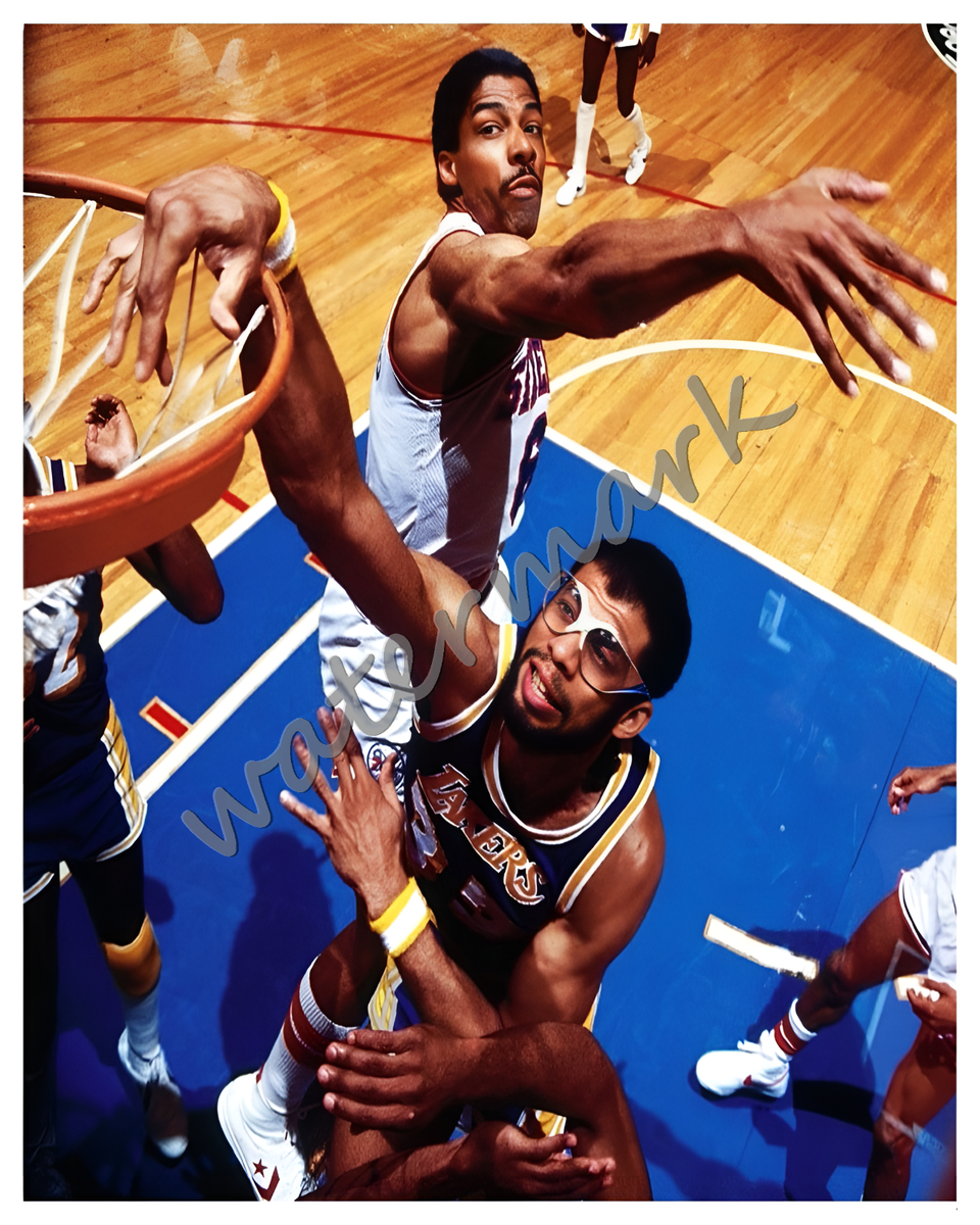1982 NBA Finals Lakers Kareem Abdul-Jabbar 76ers Julius Dr J