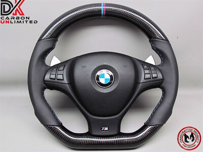 BMW 2008 2014 E70 X5M E71 X6M DCT M Ring Stitch Napa Small Carbon Steering Wheel