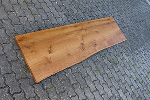 Waschbecken Tischplatte Platte Birke Massiv Holz mit Baumkante NEU Leimholz