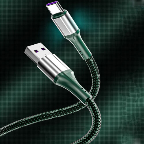 1/2M Nylon Braided USB Type C Charging Cable 3A Fast Charger Long Lead Data Sync - Picture 16 of 21