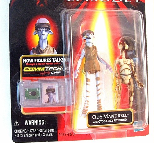STAR WARS CARDED ODY MANDRELL C-7/8 WITH OTOGA 222 PIT DROID+COMM TECH CHIP,NEW - Picture 2 of 12
