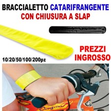 Bracelet Réflecteur Etape Mangano Fluo Jaune Fermeture Slap PVC Jaune