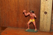 1950's Vintage Hong Kong Plastic Toy Native American Indian Figure Painted