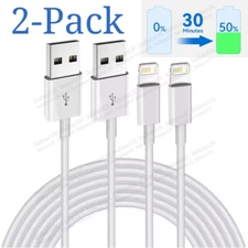 2Pack For iPhone 13 12 11 8 7 6 SE USB Fast Charger Cable 6Ft 3Ft Charging Wire