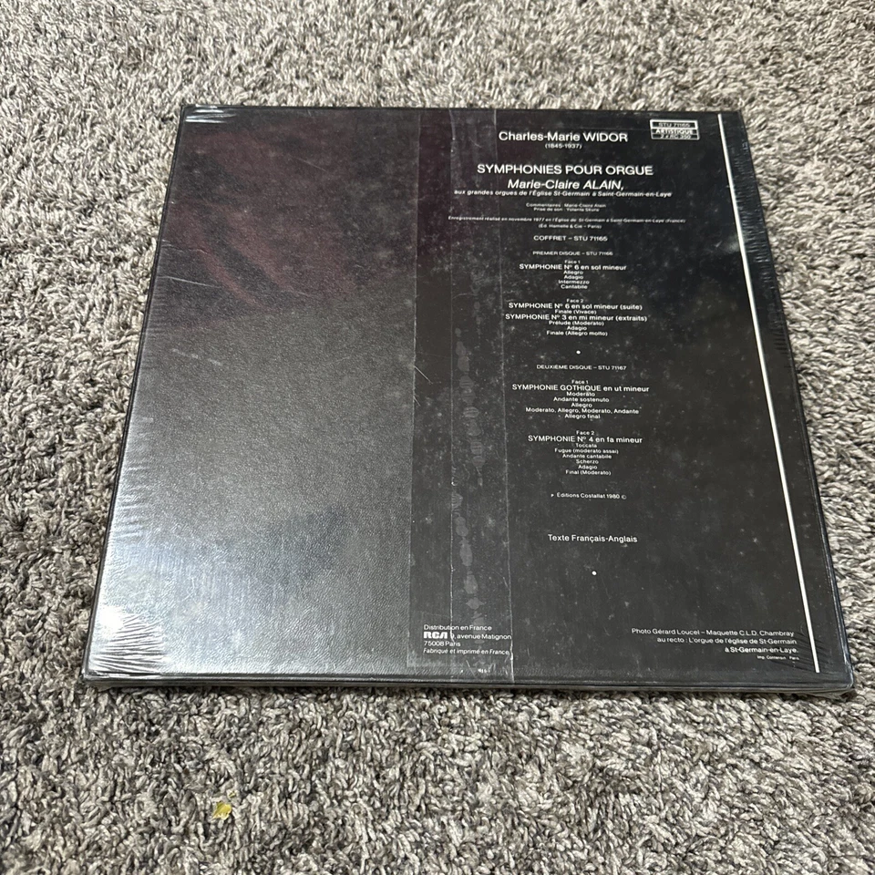 Charles-Marie Widor, Marie-Claire Alain Symphonies Pour Orgue 2 LP Sealed - Image 3 of 3