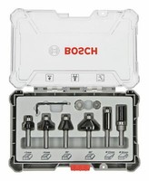Bosch ZubehöR Rand- Und KantenfräSer-Set - 6 Mm, 6-Teilig - 2607017468