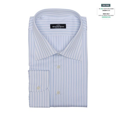 690$ Luxus Gerlin Hemd Weiß Gestreift Alumo Twill Baumwolle 3AG Zilli