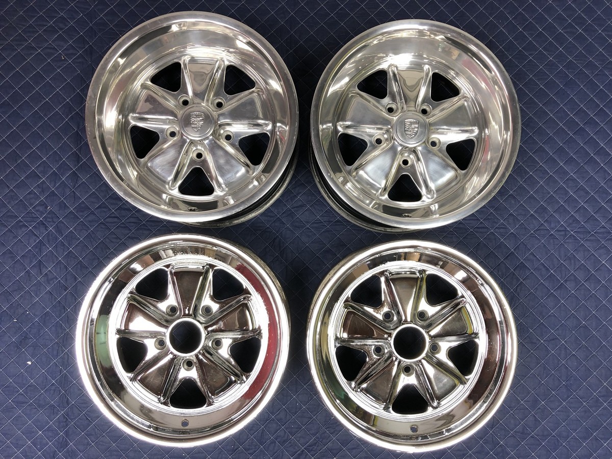 RARE RARE RARE! GENUINE PORSCHE OEM 930 POLISHED FUCHS WHEEL SET