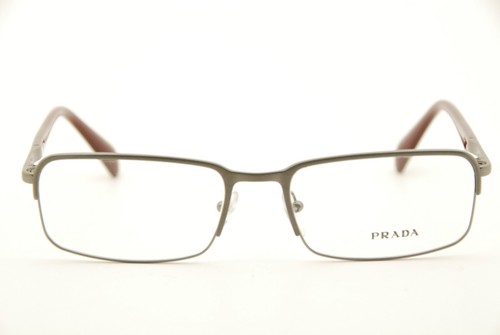 Authentic Prada VPR 61Q LAI-1O1 56mm Gunmetal Burgundy Frames Glasses Italy - Picture 2 of 12