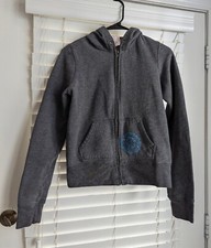 Vntg Victoria s Secret PINK Size M Dark Gray University of Pink Graphic Hoodie