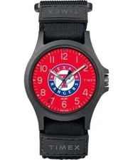 Timex Pride Texas Rangers MLB 40mm black Nylon Strap Men's red Watch TWZBRNGMA
