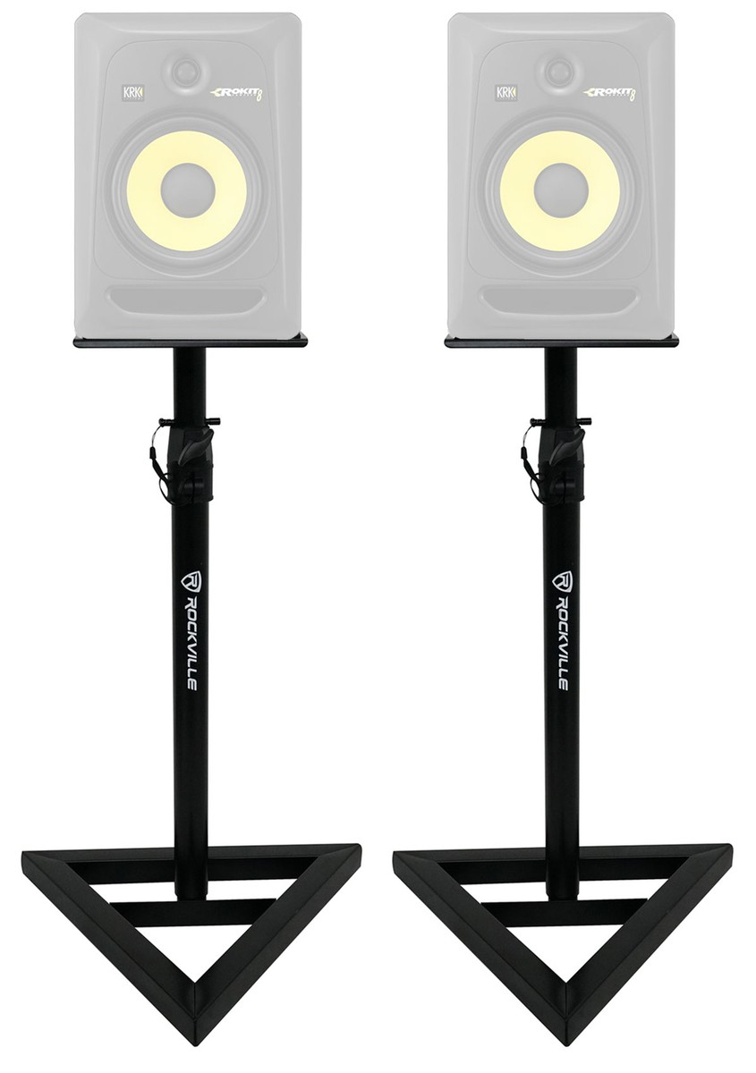 Rockville Adjustable Studio Monitor Speaker Stands For KRK ROKIT G3  Monitors