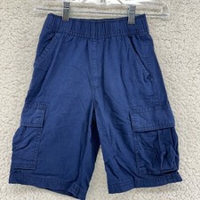 Childrens Place Boys Sz 8S Navy Blue Cargo Shorts Elastic Adjustable Waist