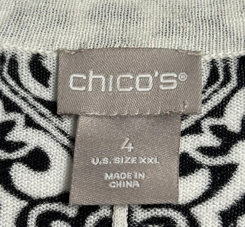 Women’s Chico's Tile Print Cardigan open front Sweater Plus XXL 20 (4) Gorgeous - Picture 3 of 6