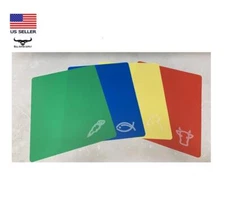 4 Flexible Chopping Mats 12"x15" Color Code Set Kitchen Cutting Board BPA FREE