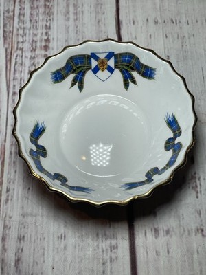 Adderley Fine Bone China England Nova Scotia Tartan Bowl Crest Scarves VTG