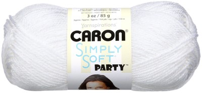 3er Pack Caron Simply Soft Partygarn - Snow Sparkle H97PAR-1