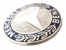 Mercedes-Benz W107, W126 SEC - Motorhaube Bonnet Badge Emblem, BLAU 1078800088