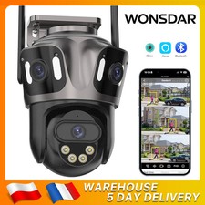 Three Screen WIFI IP Camera Home Outdoor Dual Lens Ai Human Detection Waterproof