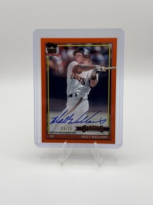 2026 Topps Series 2 Baseball #91A-MW Matt Williams 1991 Auto Orange /25 Giants
