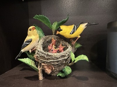 Danbury Mint  Nesting Goldfinches  by Bob Guge