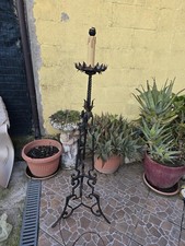 ANTICA LAMPADA-TORCERA-PIANTANA FERRO BATTUTO