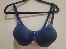 Bali Women s Underwire One Smooth U Ultra Light T-Shirt Bra 3439 36DD Blue EUC