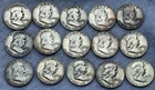 Lot of 15 Franklin Half Dollars 90% Silver Coins Constitutional 1951-1963 Denver