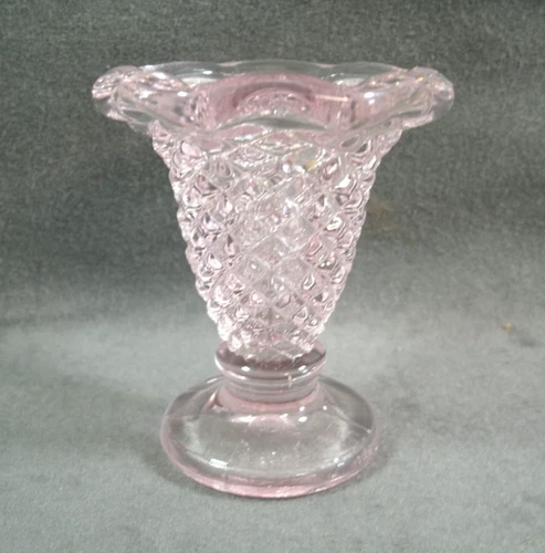Westmoreland Glass Vintage Pink English Hobnail ~ Mini Vase  2.75" tall